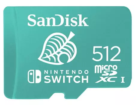 Карта памяти MicroSDXC 512GB SanDisk SDSQXAO-512G-GN3ZN Class 10 UHS-I A1 C10 V30 U3 for Nintendo Sw