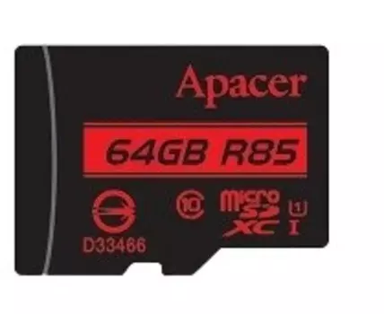Карта памяти MicroSDXC 64GB Apacer AP64GMCSX10U5-R