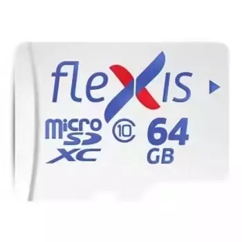 Карта памяти MicroSDXC 64GB Flexis FMSD064GU3 Cl10 U3, без адаптера