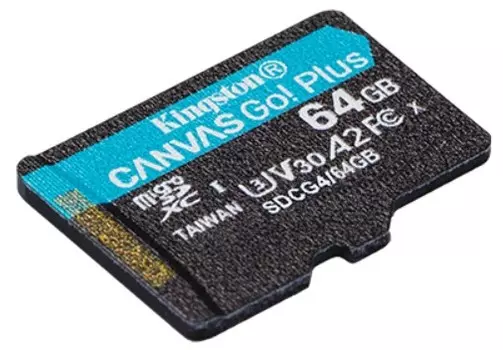 Карта памяти MicroSDXC 64GB Kingston SDCG4/64GBSP Go Plus G4 200R V30