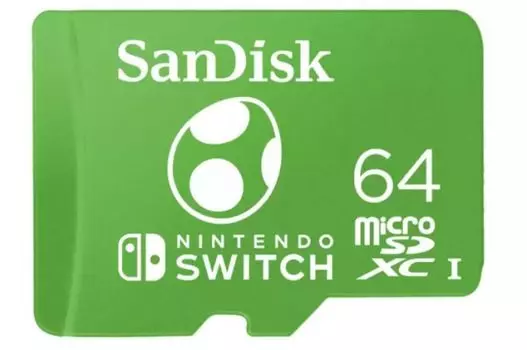 Карта памяти MicroSDXC 64GB SanDisk SDSQXAO-064G-GN3Z Class 10 UHS-I A1 C10 V30 U3 for Nintendo Switch 100MB/s