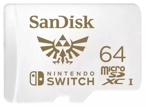Карта памяти MicroSDXC 64GB SanDisk SDSQXAT-064G-GN3ZN Class 10 UHS-I A1 C10 V30 U3 for Nintendo Swi