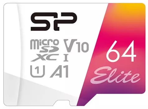 Карта памяти MicroSDXC 64GB Silicon Power SP064GBSTXBV1V20 Elite, Class 10, A1, UHS-I U1