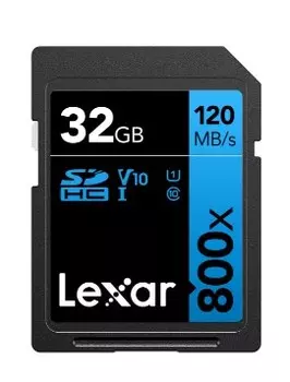 Карта памяти SDHC 32GB Lexar LSD0800P032G-BNNNG Professional 800x PRO UHS-I U1 V10 C10, 150/45MB/s
