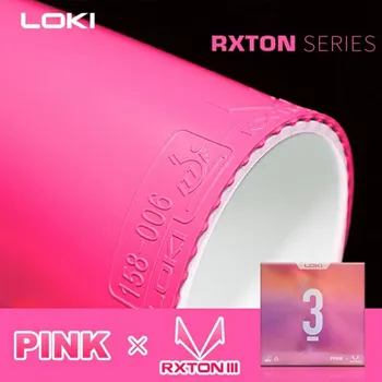 LOKI RXTON 3 сине-розовые резиновые шипы для настольного тенниса - липкая накладка для пинг-понга с мощной эластичной губкой синий