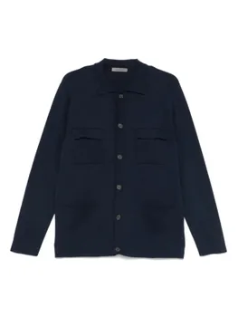 Хлопковая рубашка Corneliani, синий