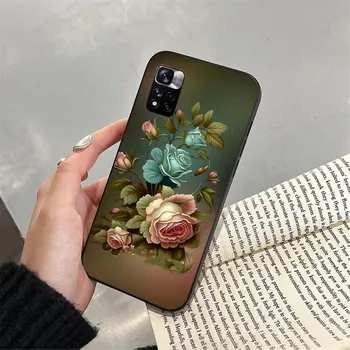 Чехол для телефона с диким цветком для Xiaomi Redmi note 13 12 Pro 11S 11 10 Pro 10S 12S Redmi 10 13C 9C Redmi 9C
