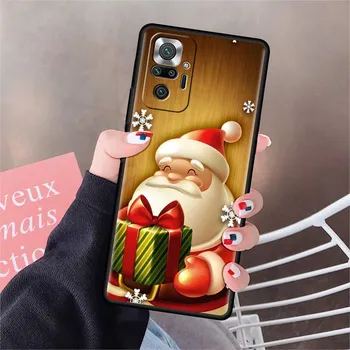 Рождественский чехол для телефона с Санта-Клаусом для Xiaomi Redmi Note 10 9 Pro 11 10S 9S K40 9A 9C 9T 8 8T 7 10C, силиконовая задняя крышка, мягкий чехол Redmi Note 7