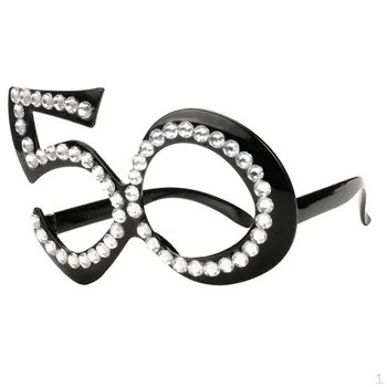 30/40/50/60-й день рождения со стразами, новинка, очки для очков, реквизит для костюма Black 40