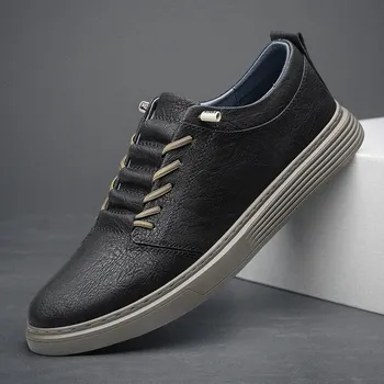 Fashion 2024 Spring Italian quality Genuine Leather Casual Shoe Men s Black Classic Oxford shoes Outdoor dress shoes and walking 36 коричневый