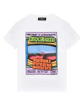 Футболка с принтом "афиша" Dsquared2