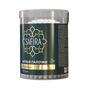 SAFIRA Палочки ватные в цилиндре 100.0