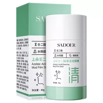 SADOER Маска для лица очищающая поры грязевая с азелаиновой кислотой