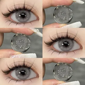Eyeshare 1 пара цветных контактных линз BOHEMIA для глаз, косметические сине-коричневые натуральные серые линзы