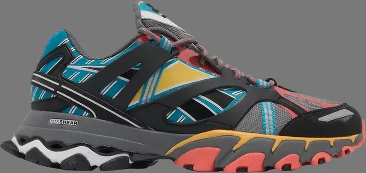 Кроссовки dmx trail shadow 'grey con blue cicid orange' Reebok, многоцветный