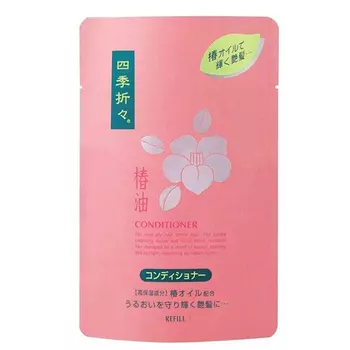Kumano Cosmetics Кондиционер для сухих и сильно поврежденных волос Shiki-Oriori Камелия, сменный блок, 450 мл (Kumano Cosmetics, Кондиционеры для волос)