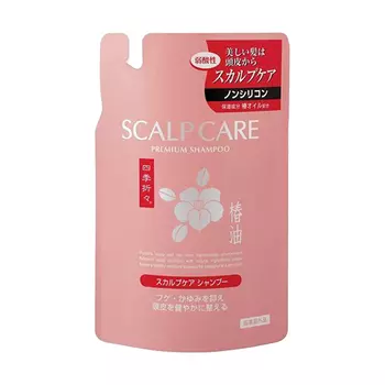 Kumano Cosmetics Шампунь для сухих волос Shiki-Oriori Белая Камелия Премиум сменный блок, 400 мл (Kumano Cosmetics, Шампуни для волос)