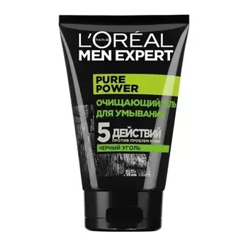 L'Oreal Paris Гель для умывания "Черный уголь", 100 мл (L'Oreal Paris, Men expert)