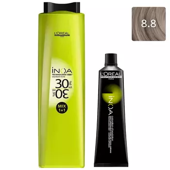 L'Oreal Professionnel Набор Безаммиачная краска Inoa ODS 2 8.8, 60 г + Оксидент обогащенный 9% (30 Vol.), 1000 мл (L'Oreal Professionnel, Окрашивание)