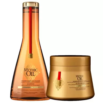 L'Oreal Professionnel Набор Mythic Oil для плотных волос (Шампунь, 250 мл + Маска, 200 мл) (L'Oreal Professionnel, Уход за волосами)