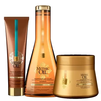 L'Oreal Professionnel Набор Mythic Oil для тонких волос (Шампунь, 250 мл + Маска, 200 мл + Крем, 150 мл) (L'Oreal Professionnel, Уход за волосами)