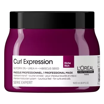 L'Oreal Professionnel Профессиональная интенсивно увлажняющая маска Curl Expression для всех типов кудрявых волос, 500 мл (L'Oreal Professionnel, Уход за волосами)