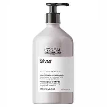L'Oreal Professionnel Шампунь для нейтрализации желтизны осветленных и седых волос, 750 мл (L'Oreal Professionnel, Уход за волосами)