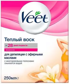 Воск для депиляции Veet Теплый с эфирными маслами 250мл