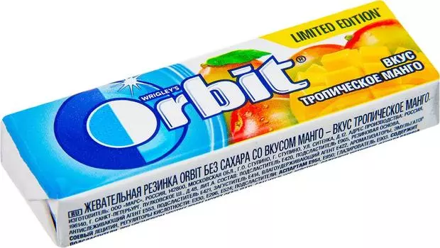 Жевательная резинка Orbit Тропическое Манго 13.6г