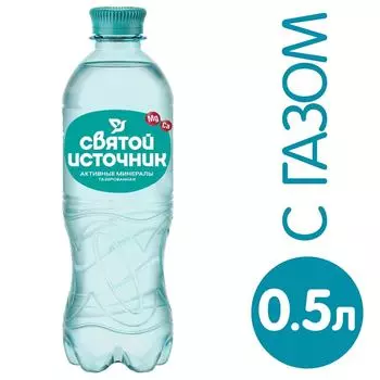 Вода Святой Источник Активные минералы газированная 500мл