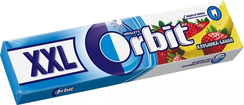 Жевательная резинка Orbit XXL Клубника-Банан 20.4г