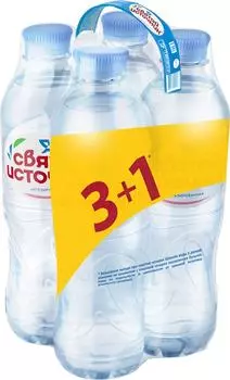 Вода Святой Источник негазированная 4шт*500мл