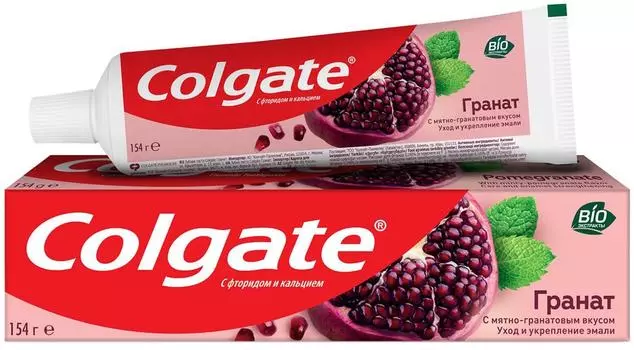 Зубная паста Colgate гранат для укрепления эмали зубов и защиты от кариеса 100мл