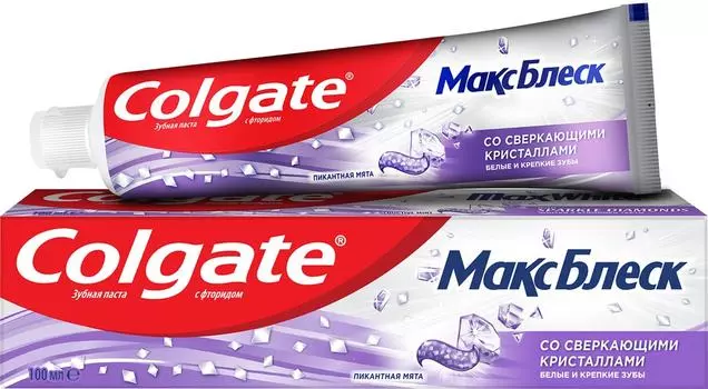 Зубная паста Colgate Макс Блеск со сверкающими кристаллами отбеливающая 100мл