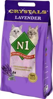 Наполнитель для кошачьего туалета №1 Crystals Lavender силикагелевый 5л