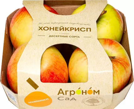 Яблоки Агроном-сад 4шт упаковка - Vprok.ru Перекрёсток