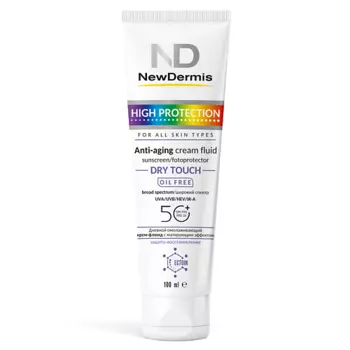 NEWDERMIS Омолаживающий крем-флюид матирующий HIGH PROTECTION DRY TOUCH SPF 50+ PPD 24 100.0