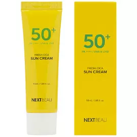 NEXTBEAU Солнцезащитный освежающий крем с центеллой азиатской SPF 50+ / PA++++ 55