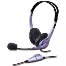 Гарнитура Genius HS-04S 31710156101 проводная с накладными наушниками, полуоткрытая, регулятор громкости, микрофон с шумоподавлением, разъем mini jack