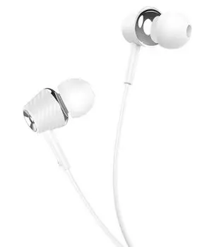Гарнитура Hoco M70 HC-17429 микрофон/Кнопка ответа/1.2м/3.5 mm jack/White