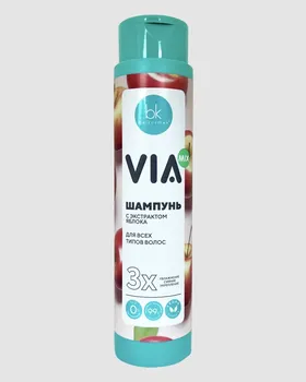 VIA mix Шампунь с экстрактом яблока, 390г