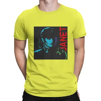 Креативные певцы и актеры американской поп-музыкальной индустрии, футболки унисекс с круглым вырезом из чистого хлопка Джанет Джексон с короткими рукавами 4XL