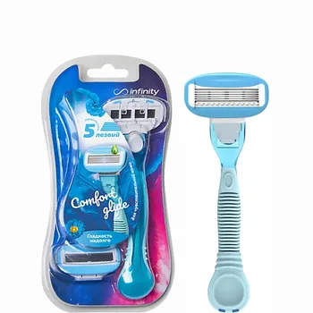 INFINITY Бритва женская станок ComfortGlide с 2 сменными кассетами