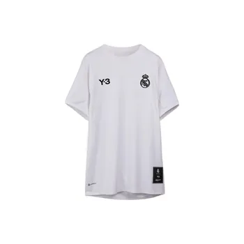 Y-3 Мужская трикотажная футболка с принтом логотипа X Real Madrid SS22, белые топы HI0925 XS