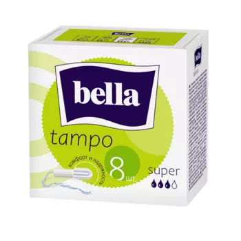 Bella Tampo Super Тампоны гигиенические без аппликатора 8 шт