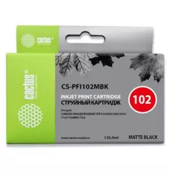 Картридж Cactus CS-PFI102MBK черный матовый