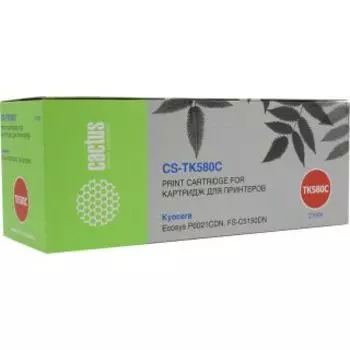 Картридж Cactus CS-TK580C голубой