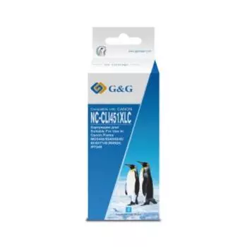 Расходный материал для печати G&amp;G NC-CLI451XLC голубой (Картридж)