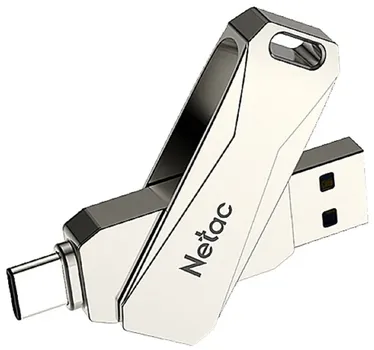 Накопитель USB 3.0 512GB Netac U782C TypeC, металлическая