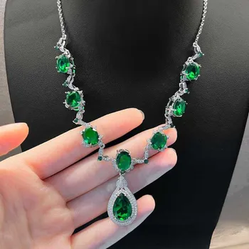 SACE GEMS классический циркон женский кулон ожерелье модный подарок красный